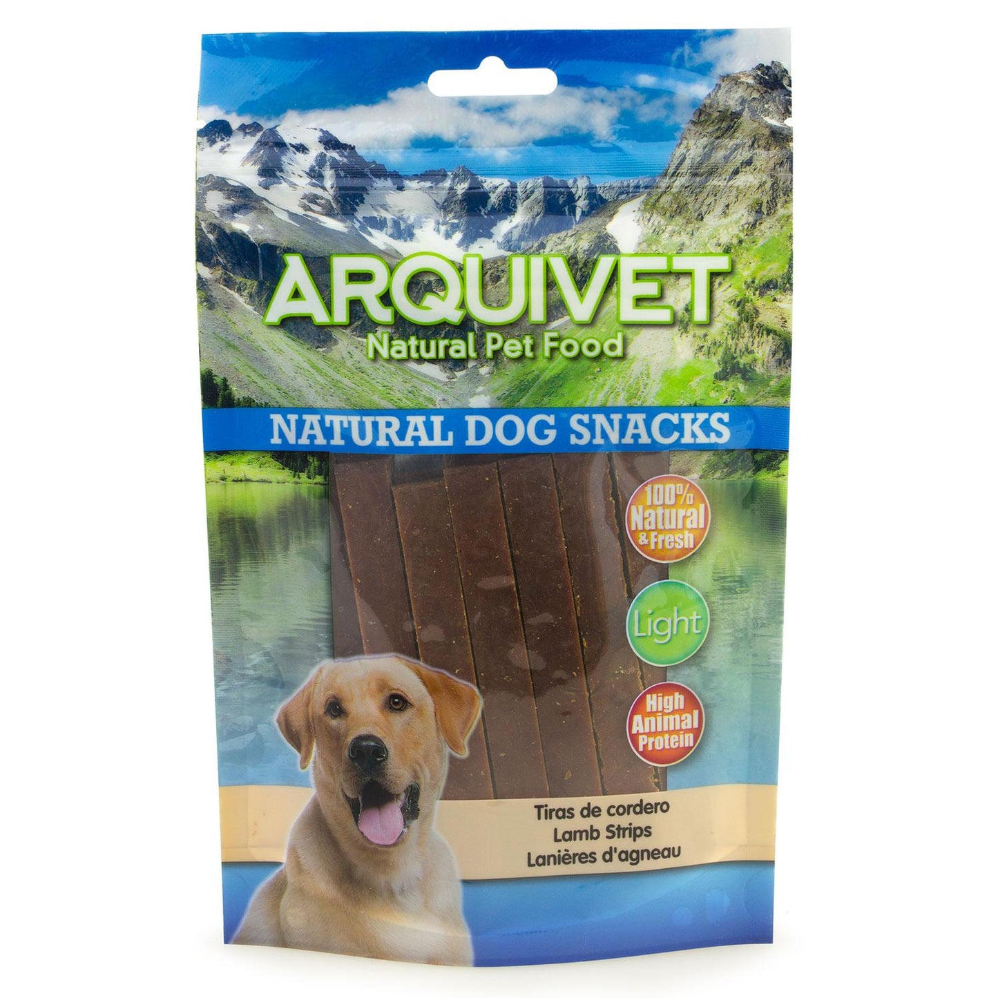 Snack natural para perros Tiras de cordero Arquivet 100 g
