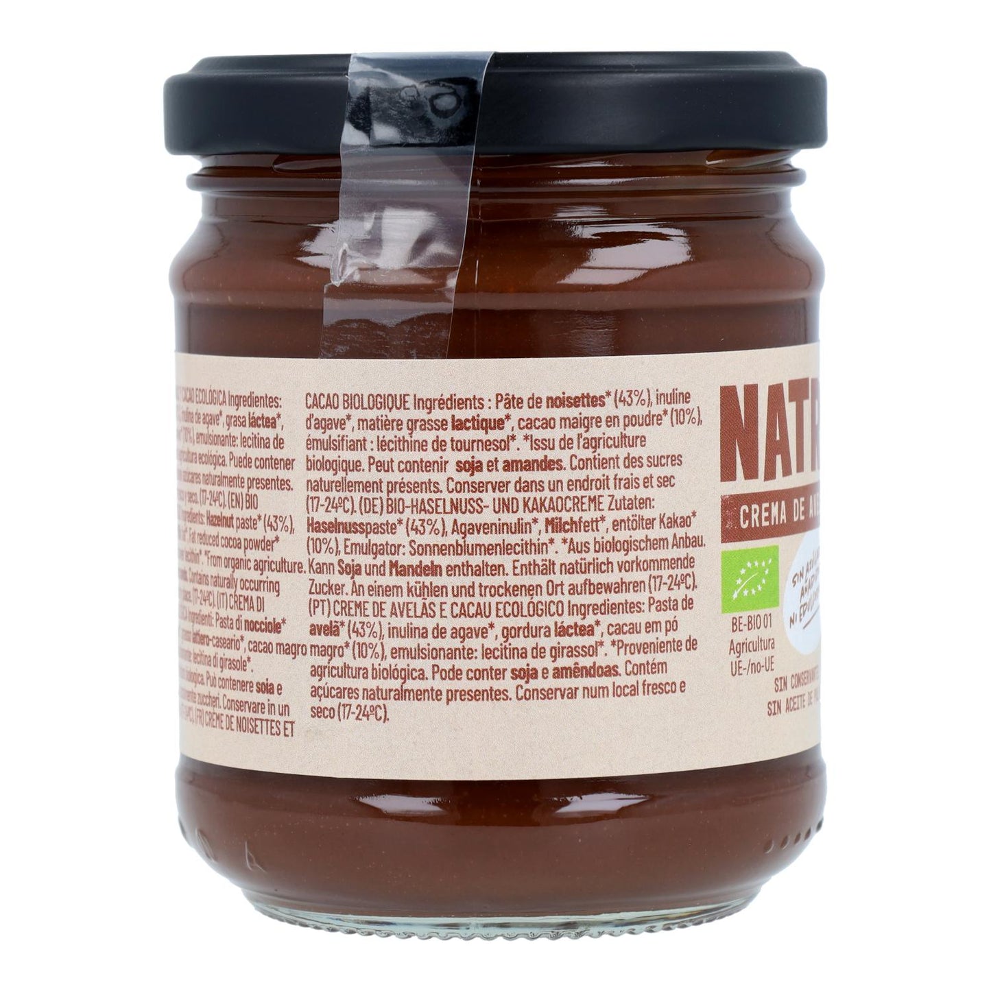 Crema BIO de Cacao y Avellanas Natruly 200 g