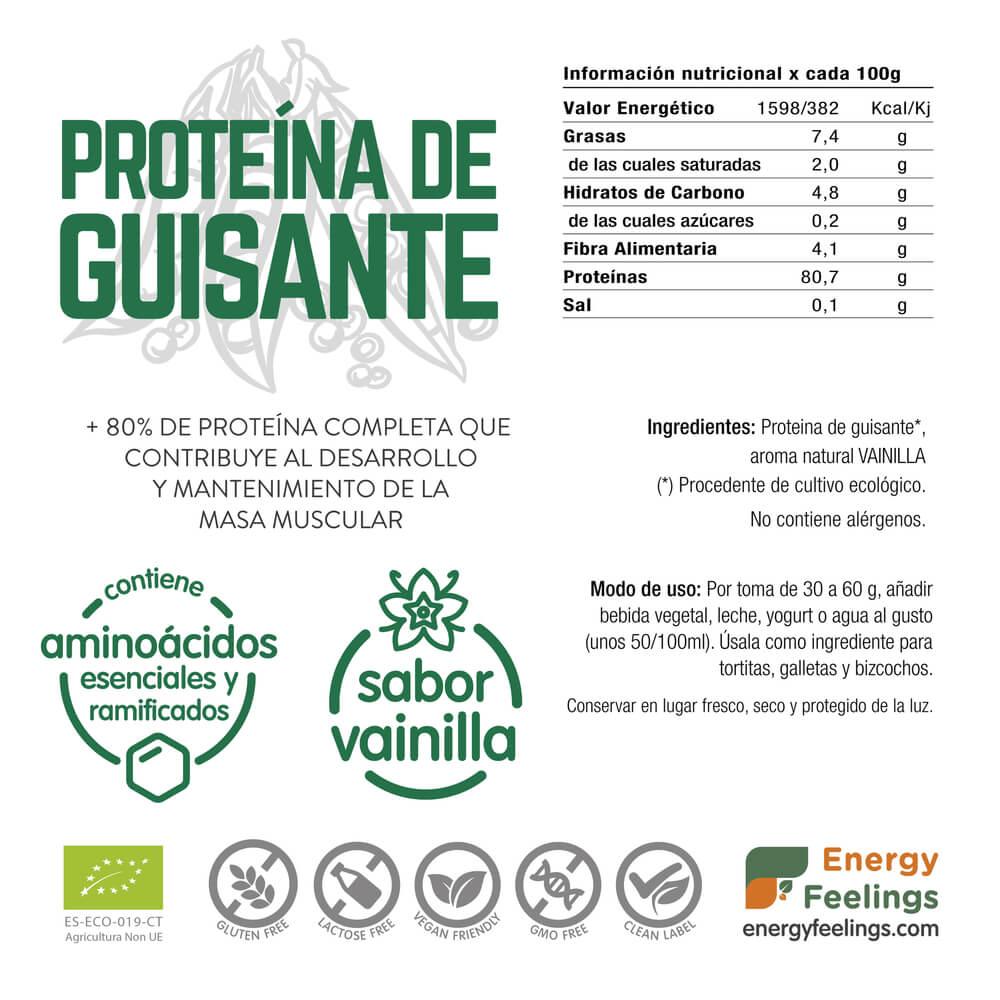 Proteína de guisante vainilla Energy feelings 1 kg