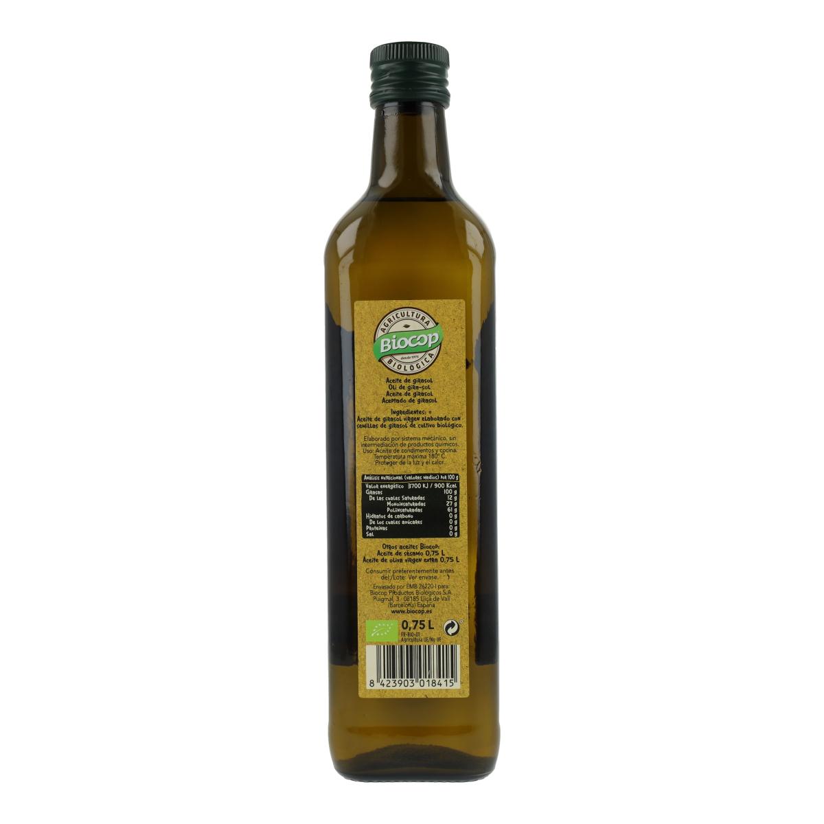 Aceite de Girasol Bio Biocop 750ml