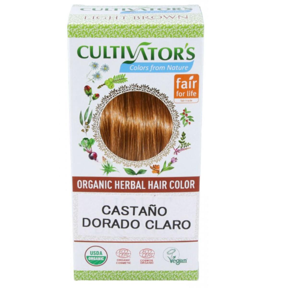 Castaño dorado claro tinte organico Cultivators100gr. Ecocert