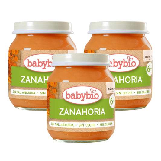 Pack 3 unidades Potito zanahoria Babybio 130 g
