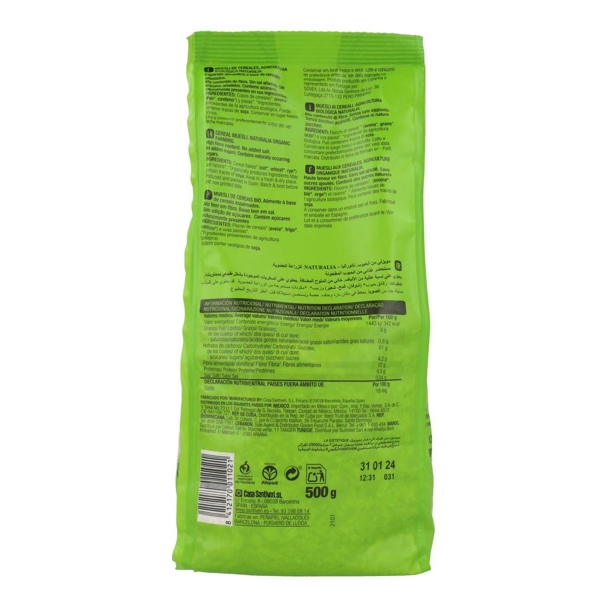 Muesli Cereales Bio -N- 500Gr Santiveri