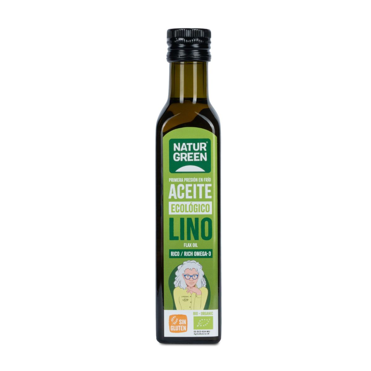 Aceite de Lino Bio envase PET NaturGreen 250 ml