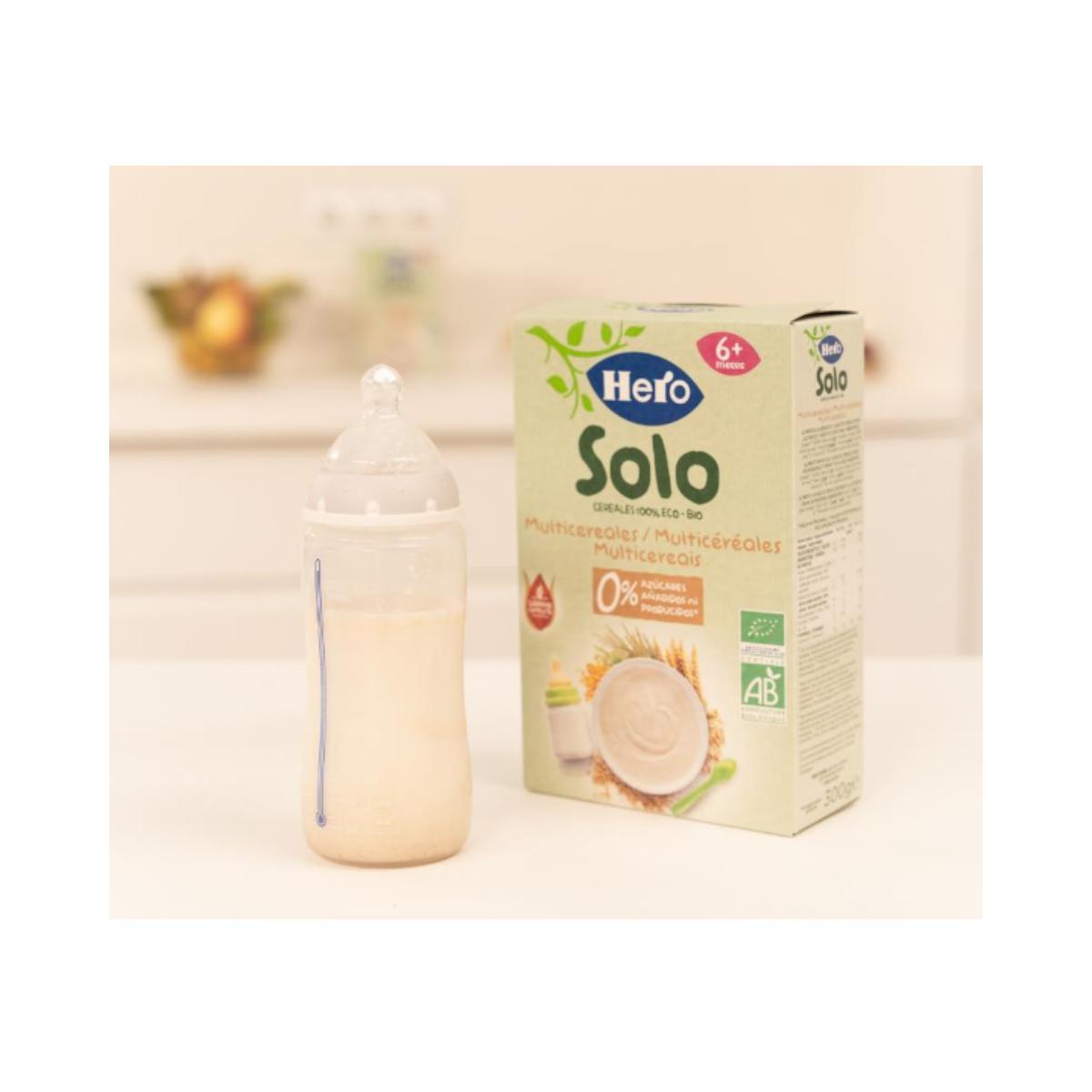 Pack 2 x Papilla BIO Multicereal + 6 meses 300gr. Hero Solo