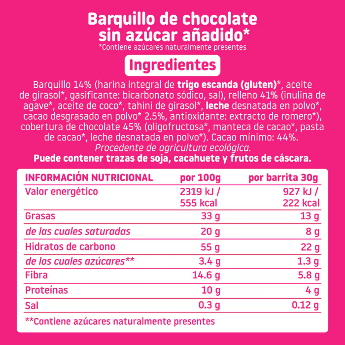 Pack 6x Barquillos barritas recubiertos de chocolate Triboo - Smileat