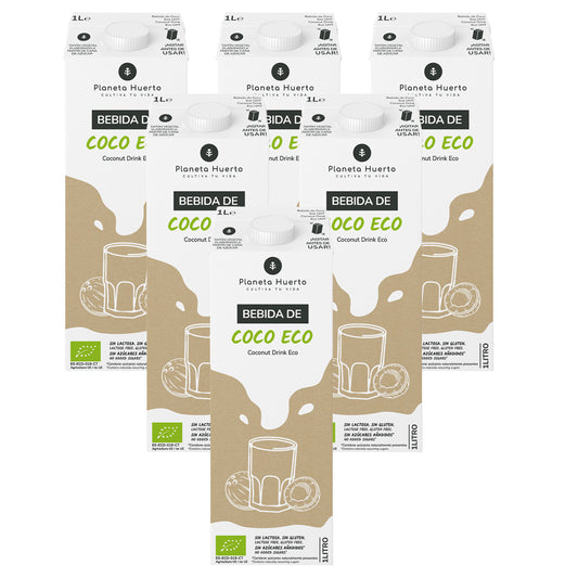 Pack 6x Bebida de Coco Eco Planeta Huerto 1L