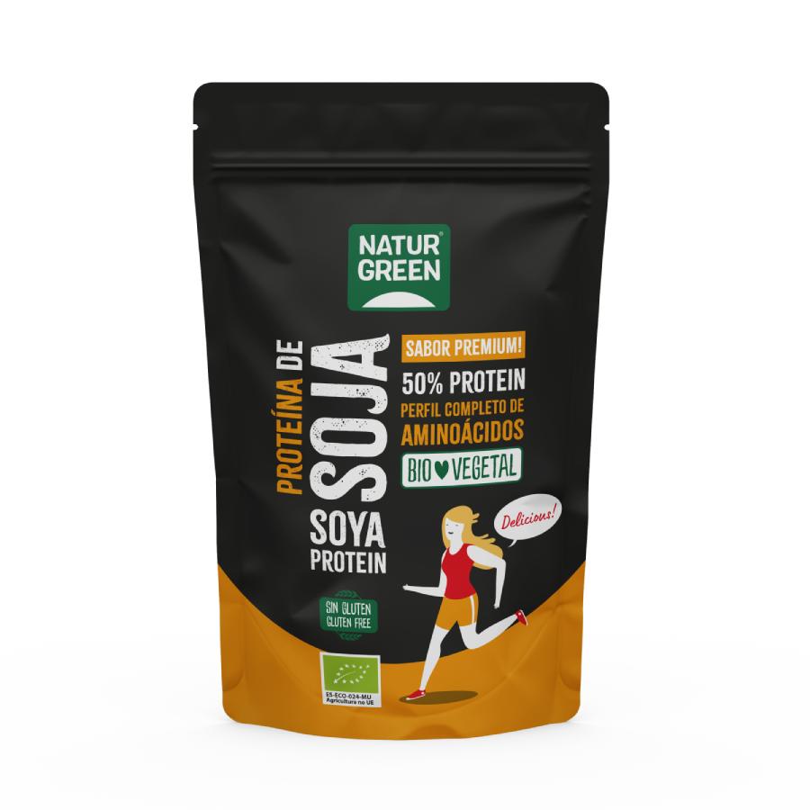 Proteína de Soja 50% Bio Sin Gluten NaturGreen 375 g