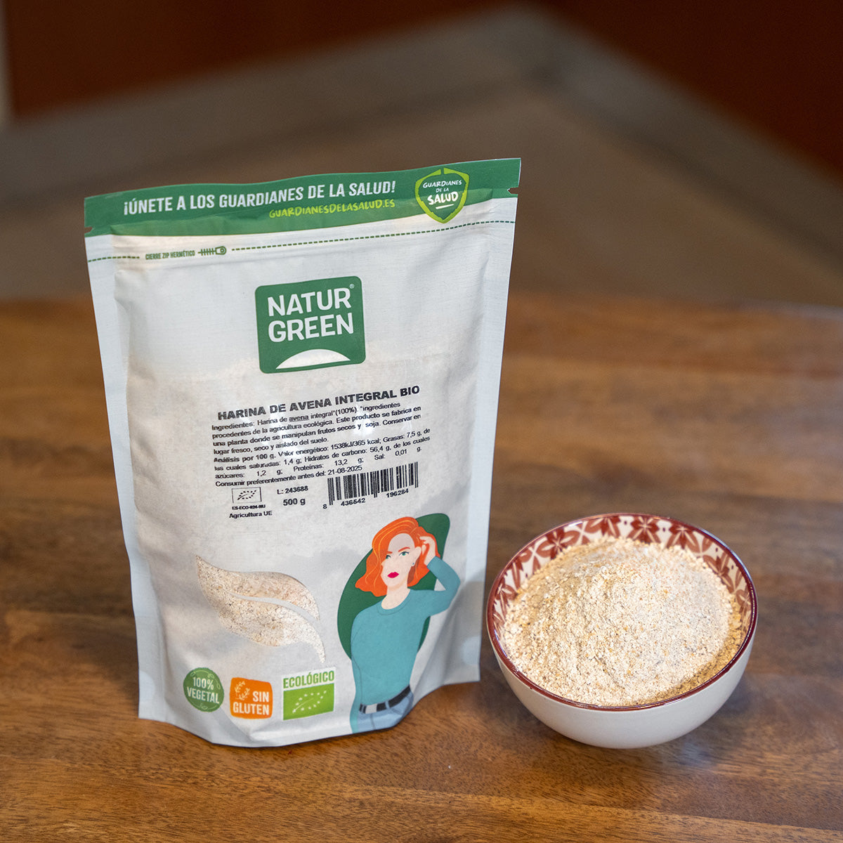 Harina de Avena Integral Sin Gluten NaturGreen 500 g