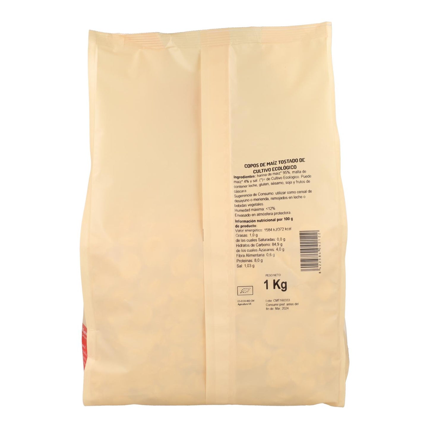 Copos de Maíz Tostado El Granero BIO, 1kg