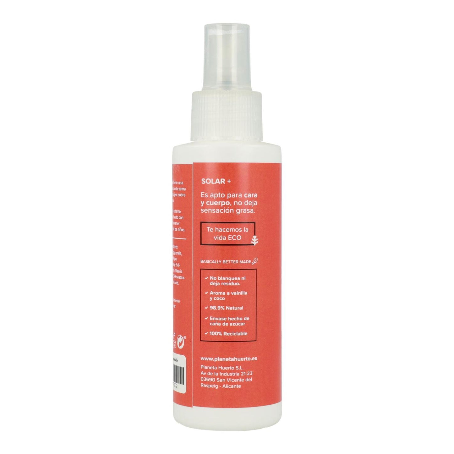Protector Solar 100% mineral SPF 50 Planeta Huerto 125 ml