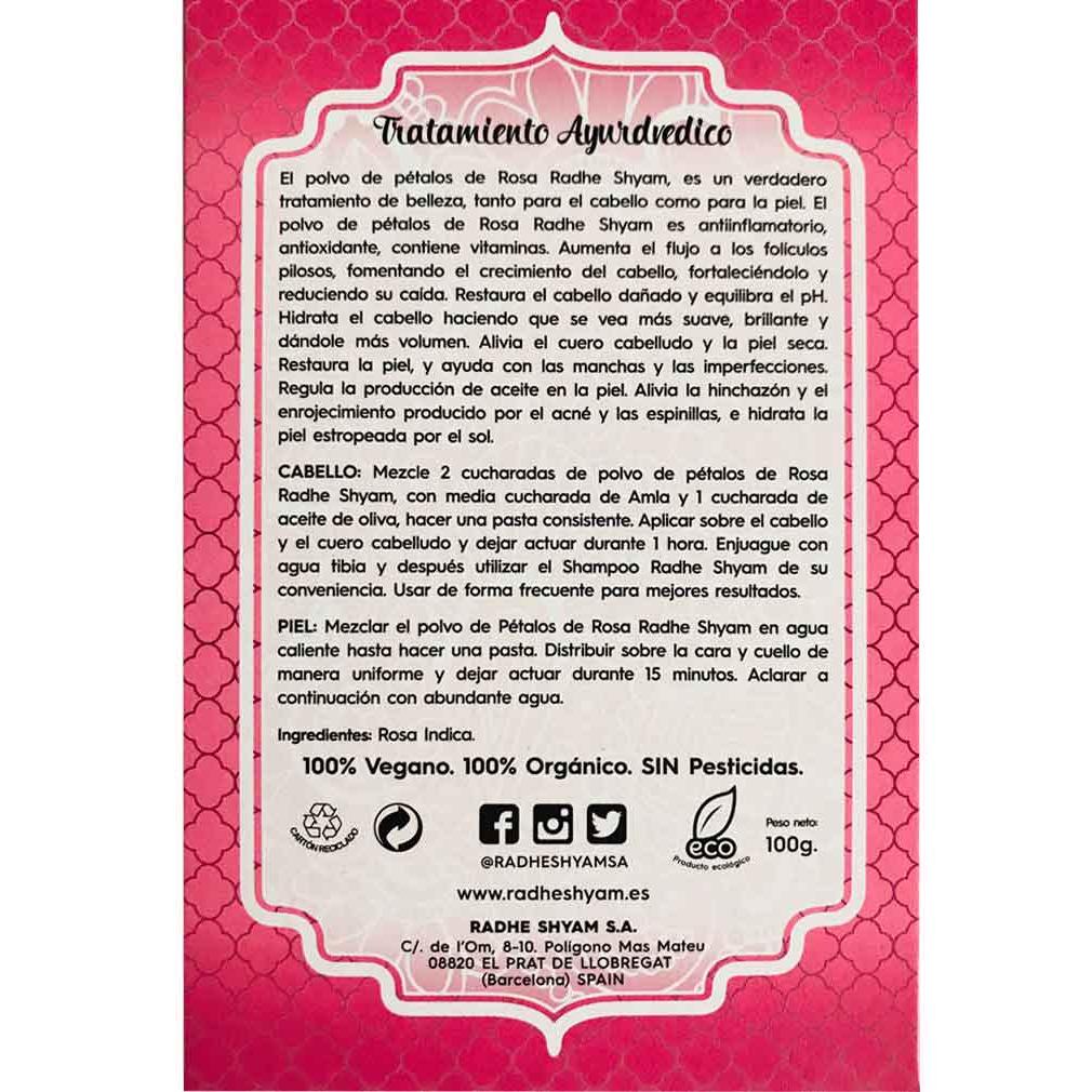 Tratamiento Capilar Petalos De Rosa Radhe 100 g