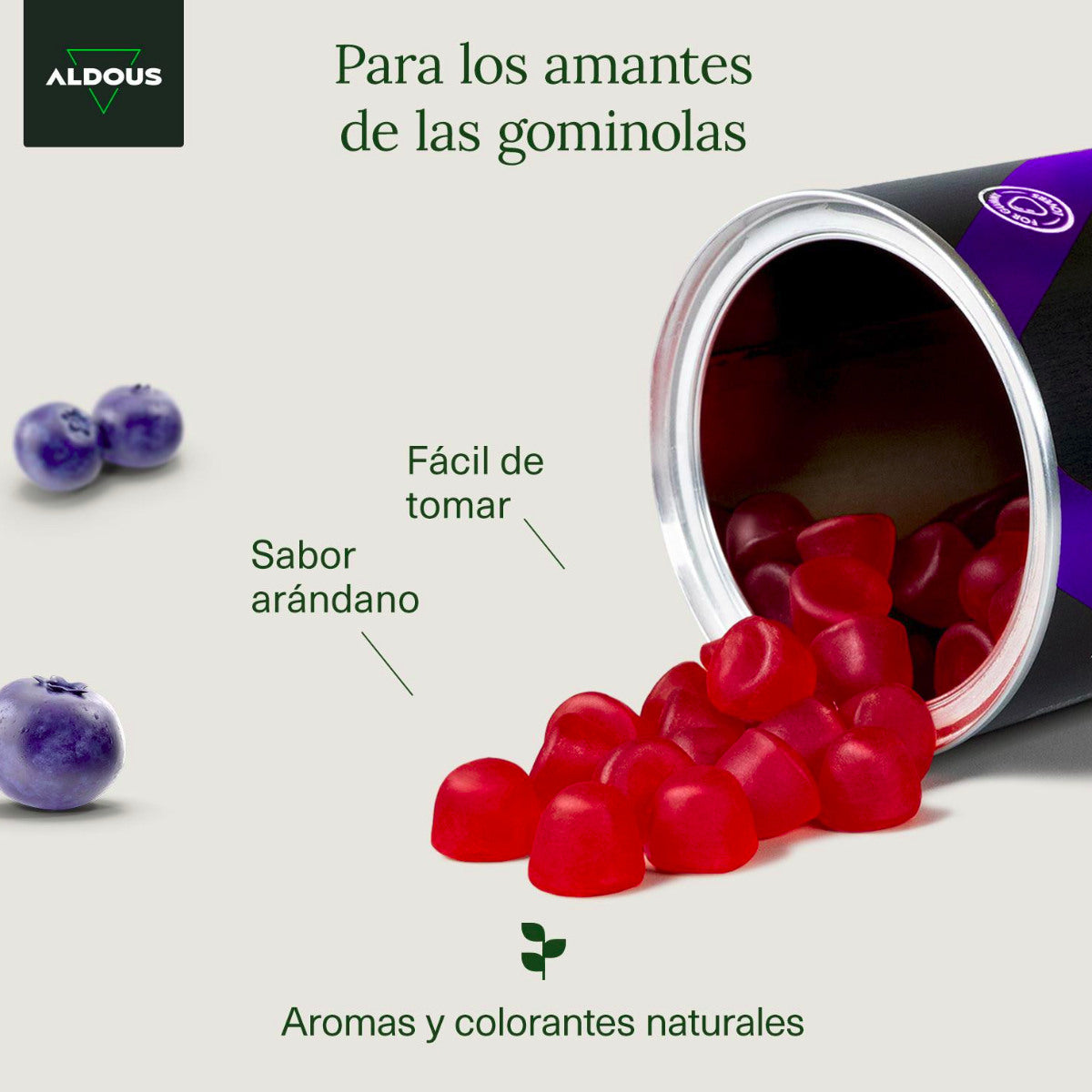 Melatonina en Gominolas Aldous 120 gummies