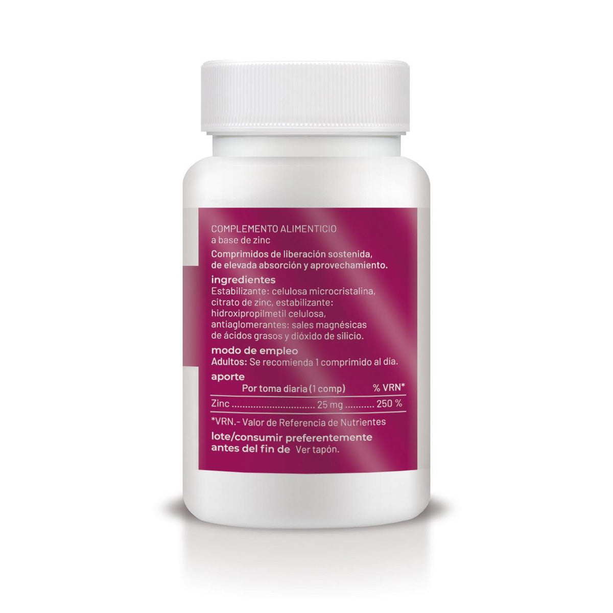 Zinc liberación sostenida, Soria Natural, 60 comprimidos