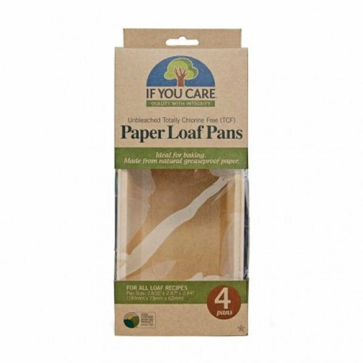 Molde de papel para hornear rectangular If you care 4 uds