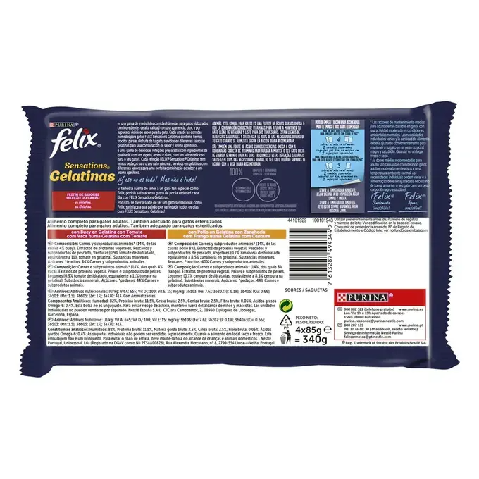 FELIX Sensations Festin de Sabores en Gelatina 4x85g