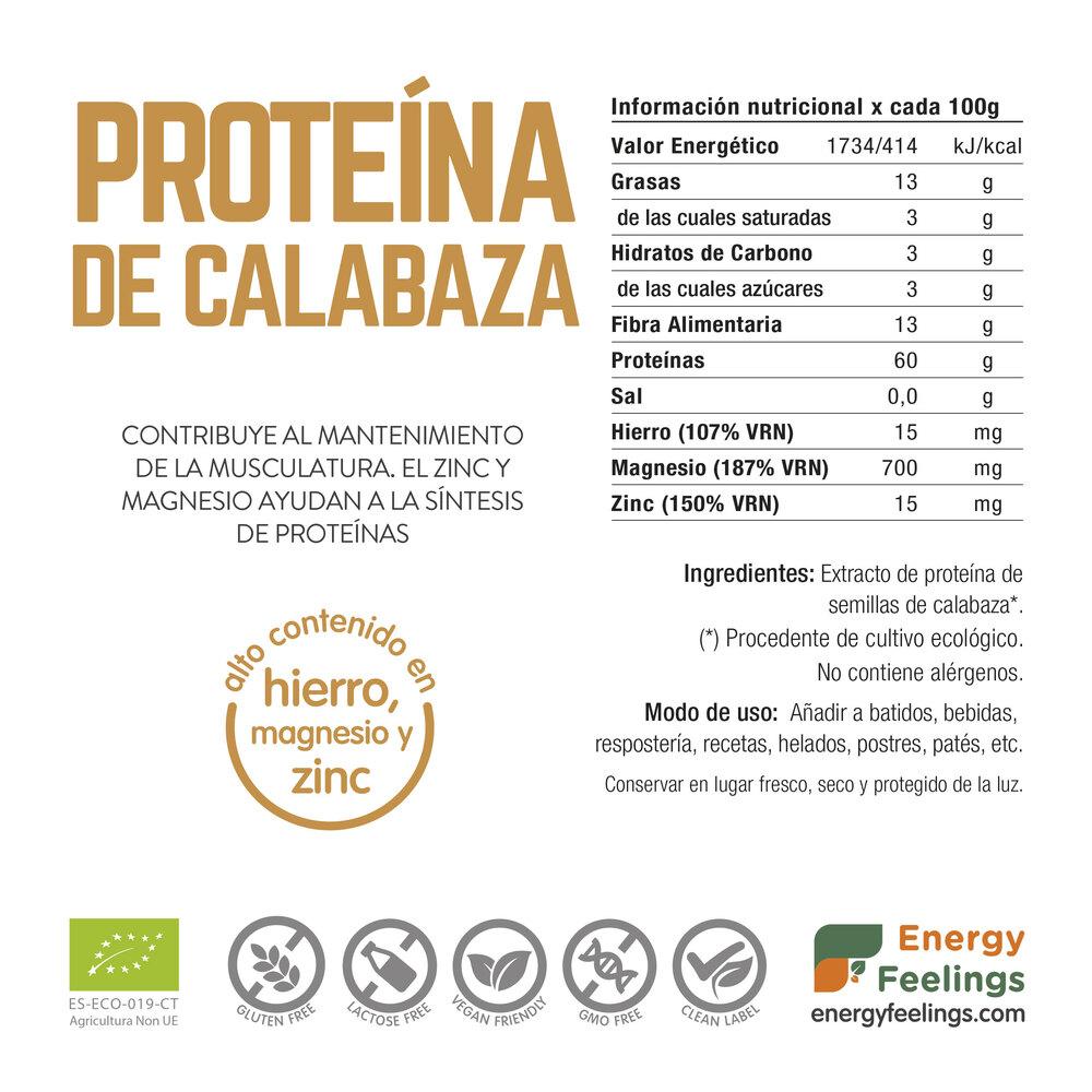 Pack 2x Energy Feelings Proteína de calabaza ECO 1 kg