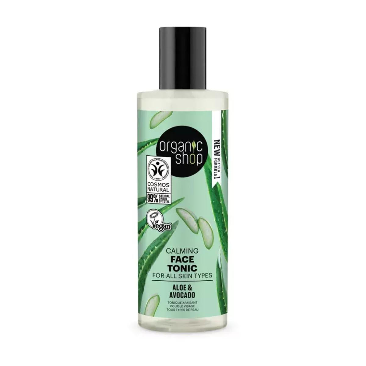 Tónico facial calmante aguacate y aloe, Organic Shop 150 ml