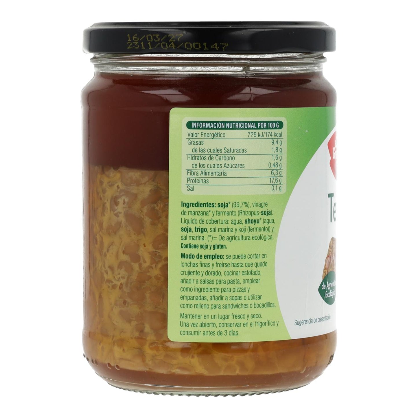 Tempeh en conserva Bio El Granero 380 g