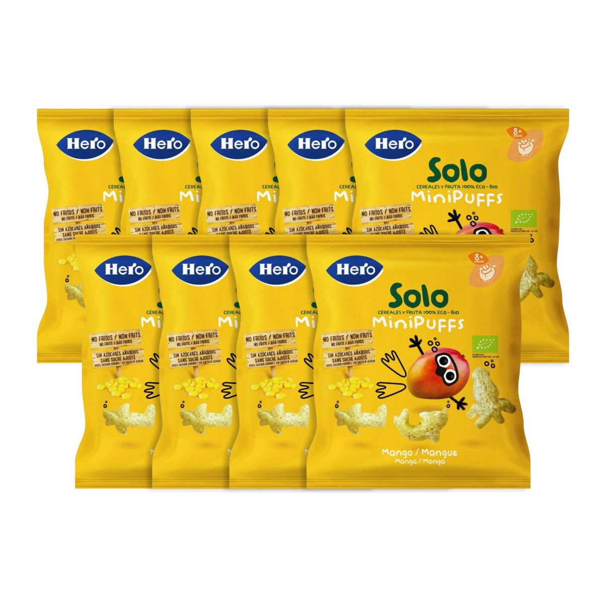 Pack x9 Snacks de Mango Eco 18 g-Hero Solo