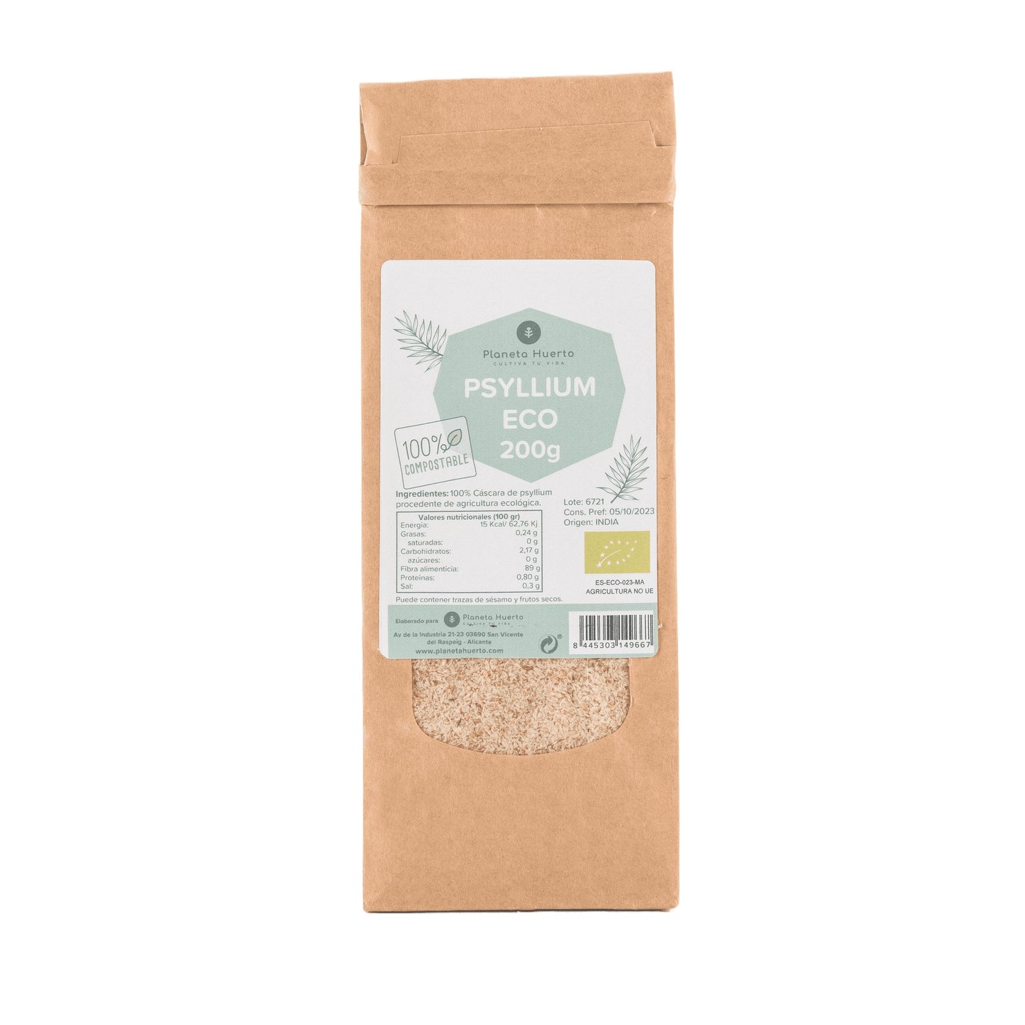 Cáscara de Psyllium ECO Planeta Huerto 200 gr