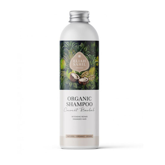 Champú líquido Coco y Baobab, Eliah Sahil, 230 ml.