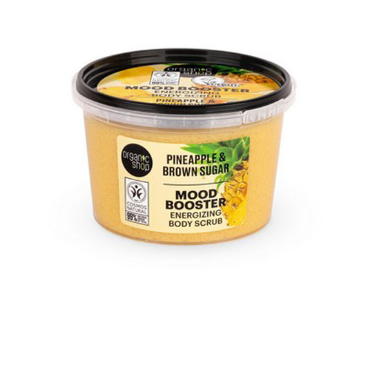 MOOD BOOSTER Exfoliante corporal energizante piña y azúcar moreno, Organic Shop, 250 gr