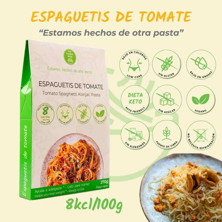Espaguetis konjac tomate The Konjac Shop 270g