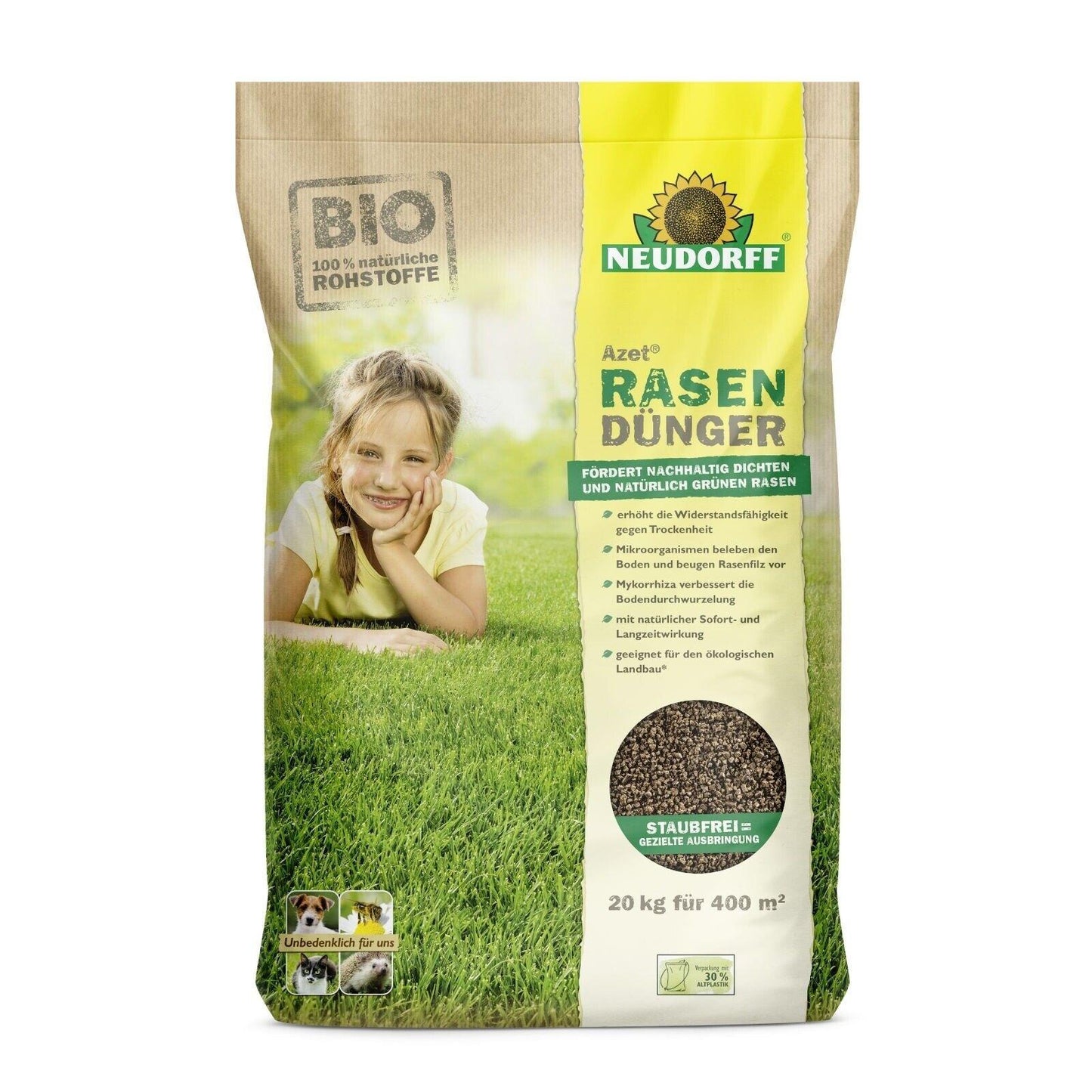 Azet Fertilizante Césped 10 kg Neudorff