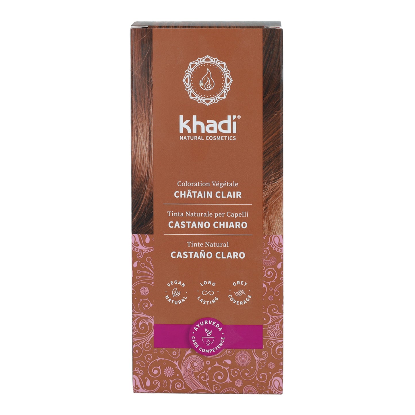 Tinte natural color castaño claro, Khadi, 100 g