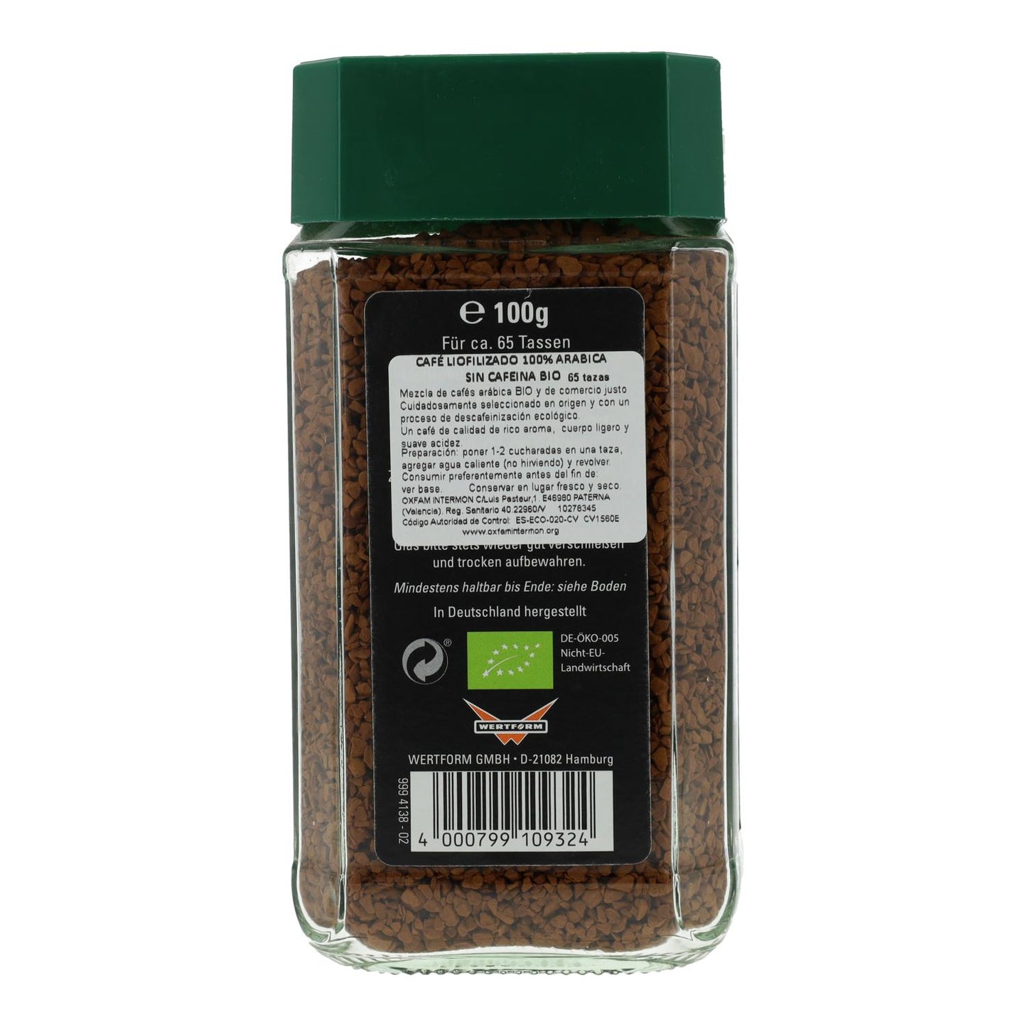 Café Comercio Justo  Liofilizado Arabica BIO Mount Hagen 100g