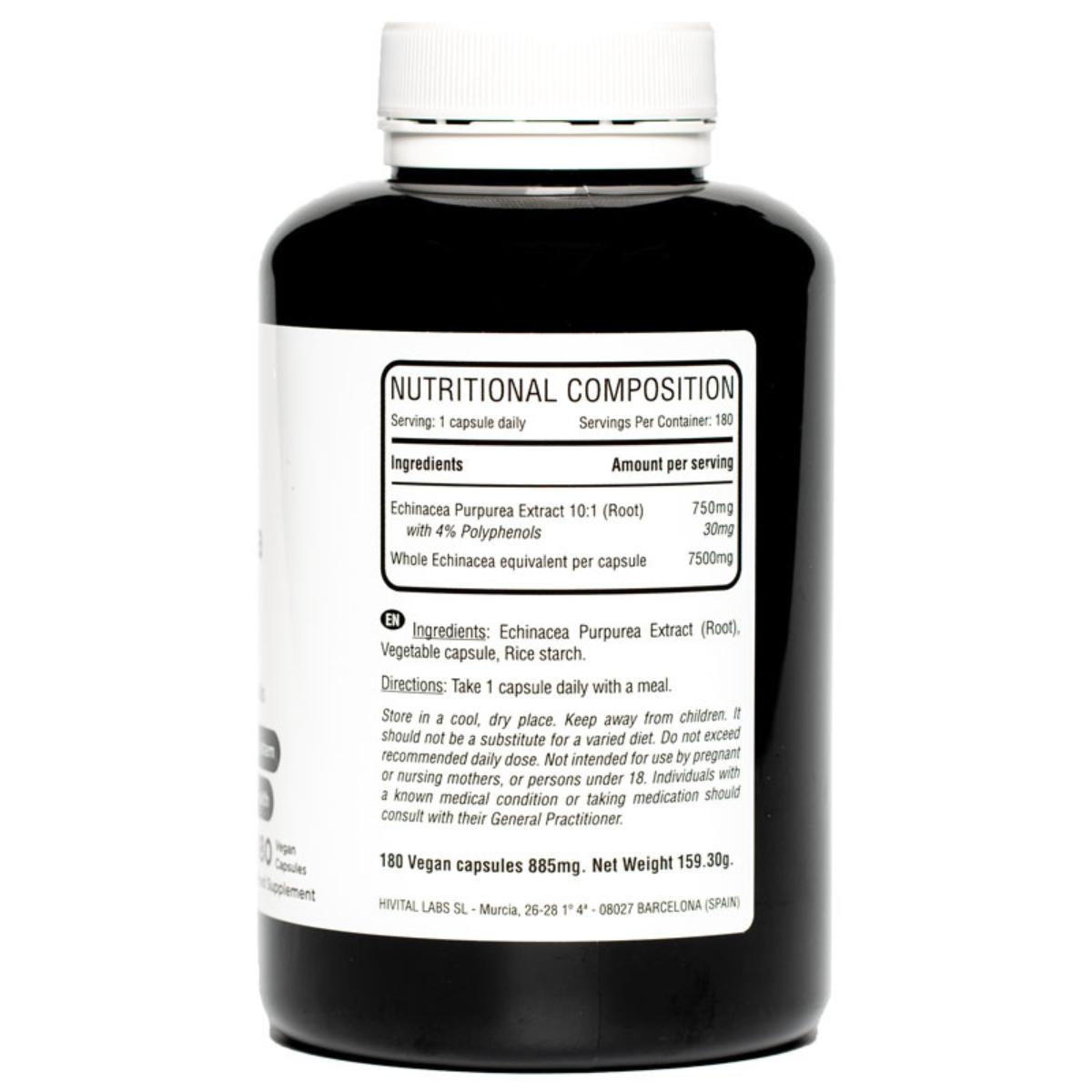 Equinacea Purpurea 7500 mg 180 cápsulas veganas Hivital