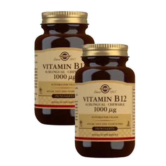 Pack Vitamina B12 masticable/sublingual, 2x250 comprimidos de 1000mg