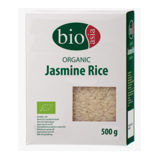 Arroz jazmín orgánico, de grano largo Bioasia 500g