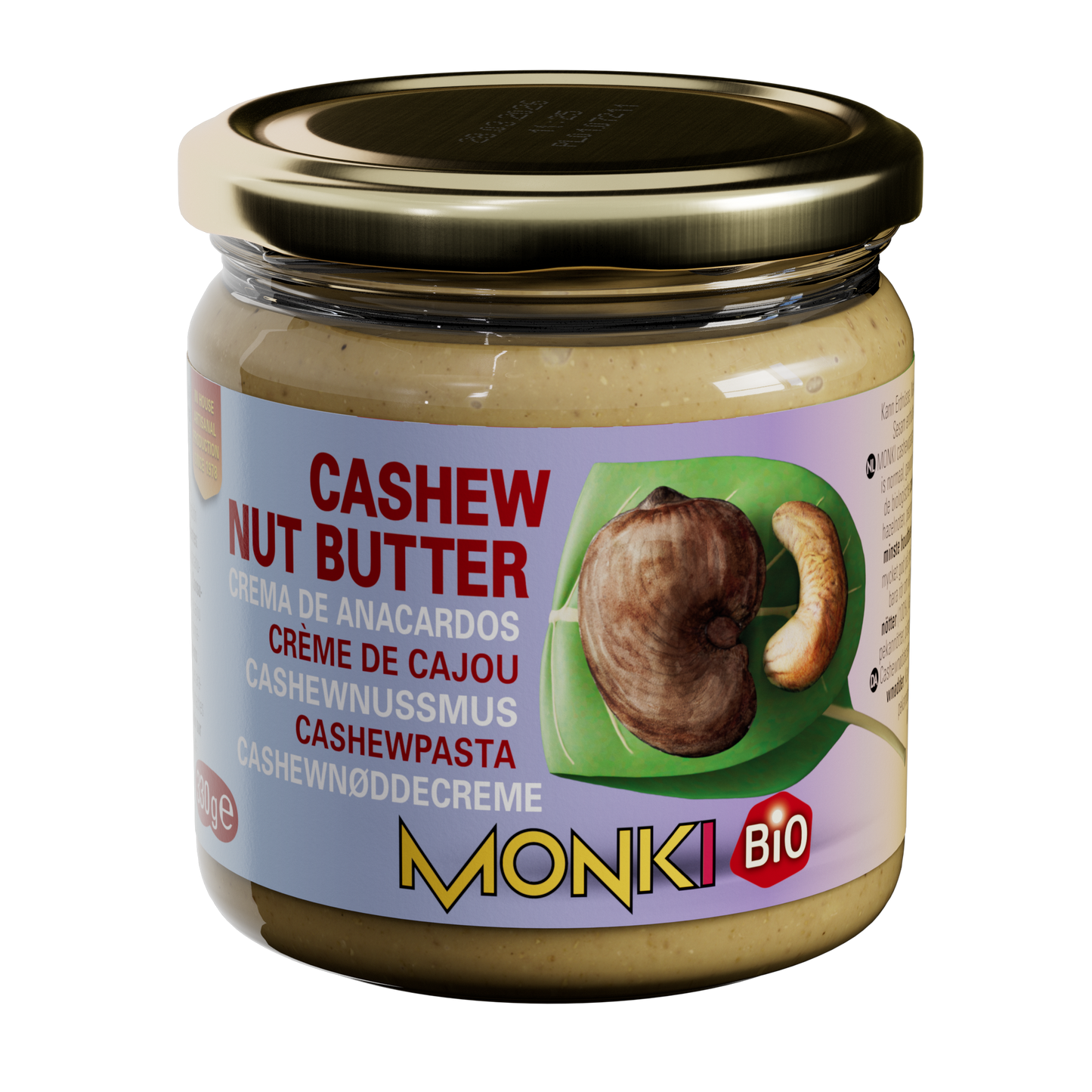 Crema de anacardos bio Monki 330 g