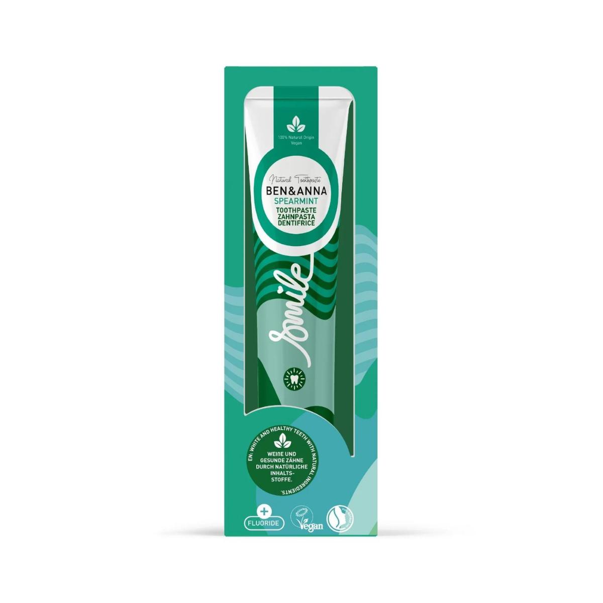 Dentífrico Menta verde con flúor Ben & Anna tubo 75 ml