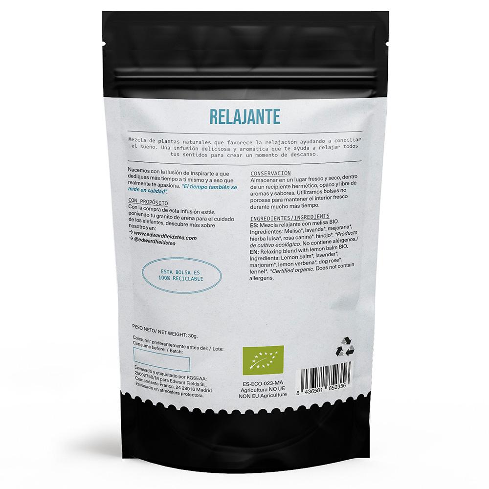 Infusión Relax con melisa, ecológica a granel Edward Fields 30 g
