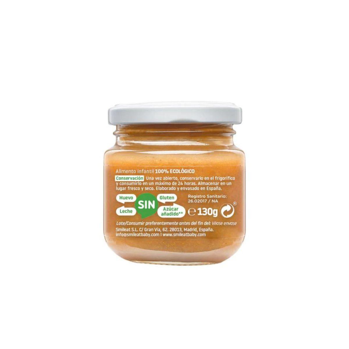 Tarrito BIO pera y manzana +6 meses Smileat, 130g