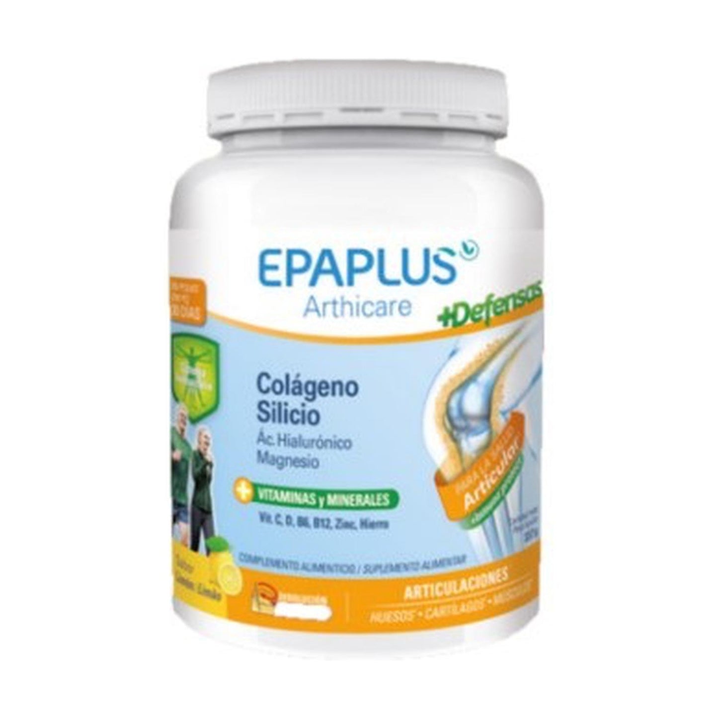 Colágeno con Magnesio + Hialurónico+ silicio sabor limón Epaplus, 332 g
