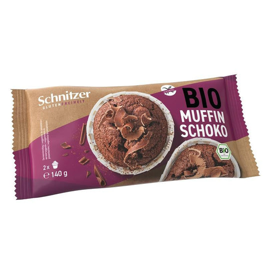 Muffins de Chocolate negro sin gluten bio Schnitzer, 140 g