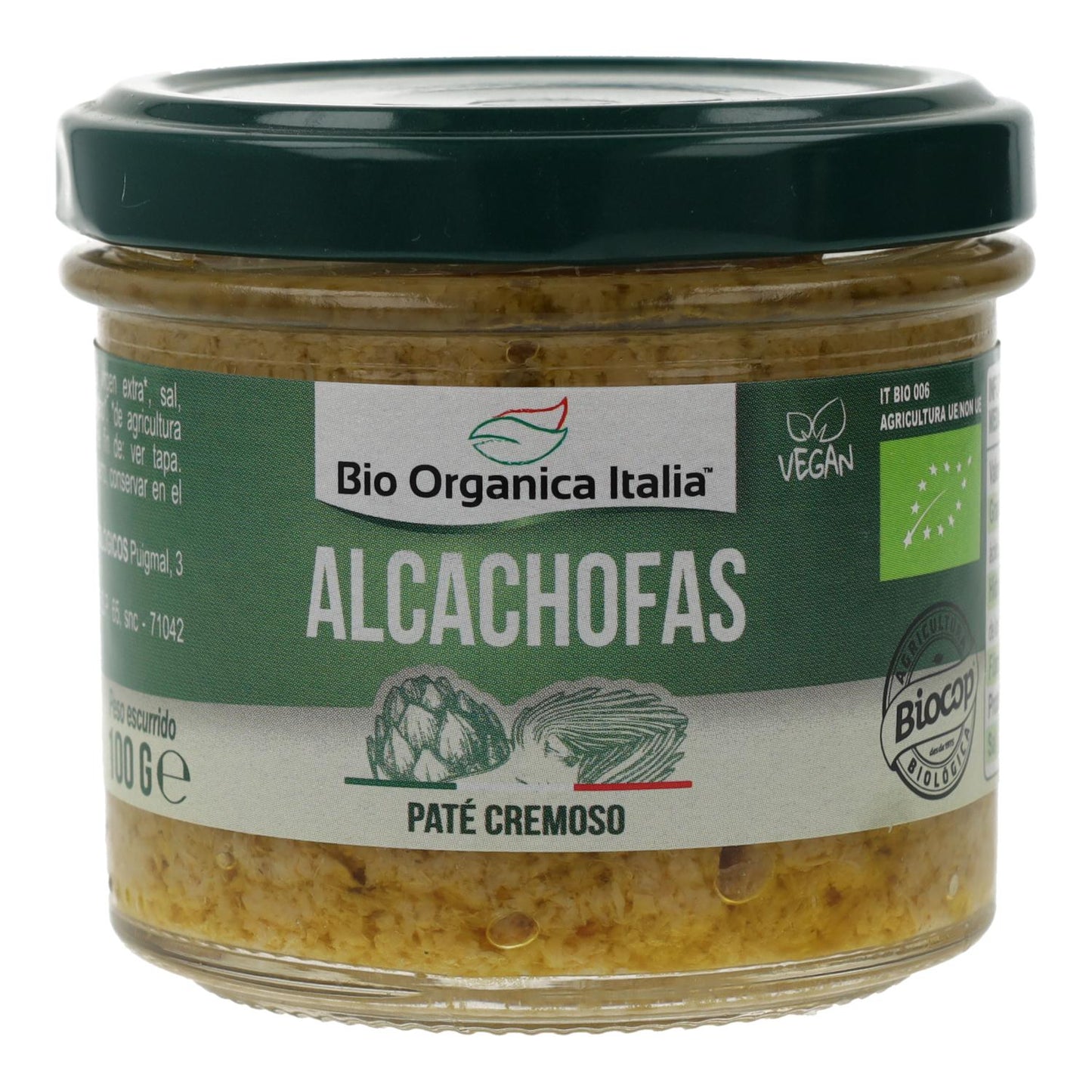 Paté de Alcachofas Bio Organica Italia 100 gr