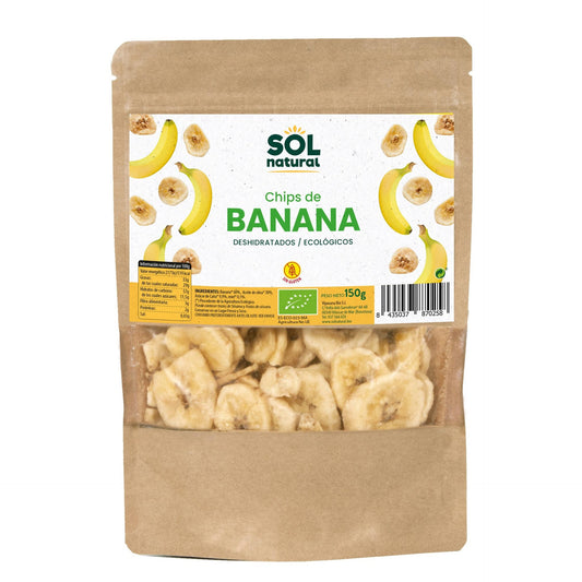 Chips de banana deshidratada Sol Natural 150 g