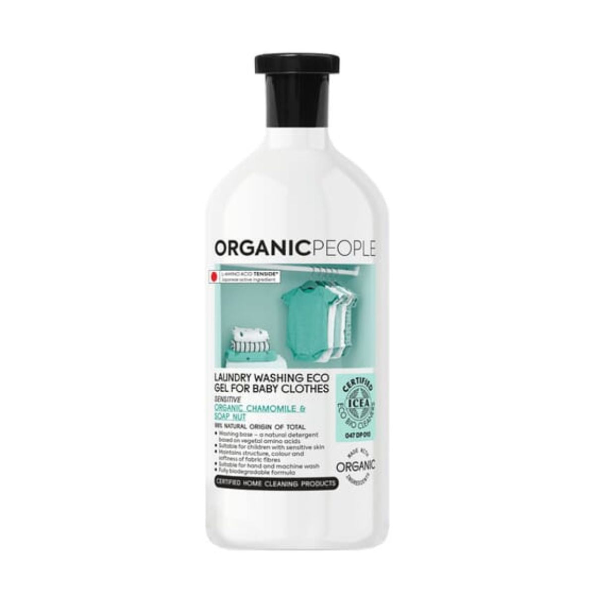 Detergente Líquido ECO Manzanilla Orgánica y Nuez de lavado, Organic People, 1000 ml