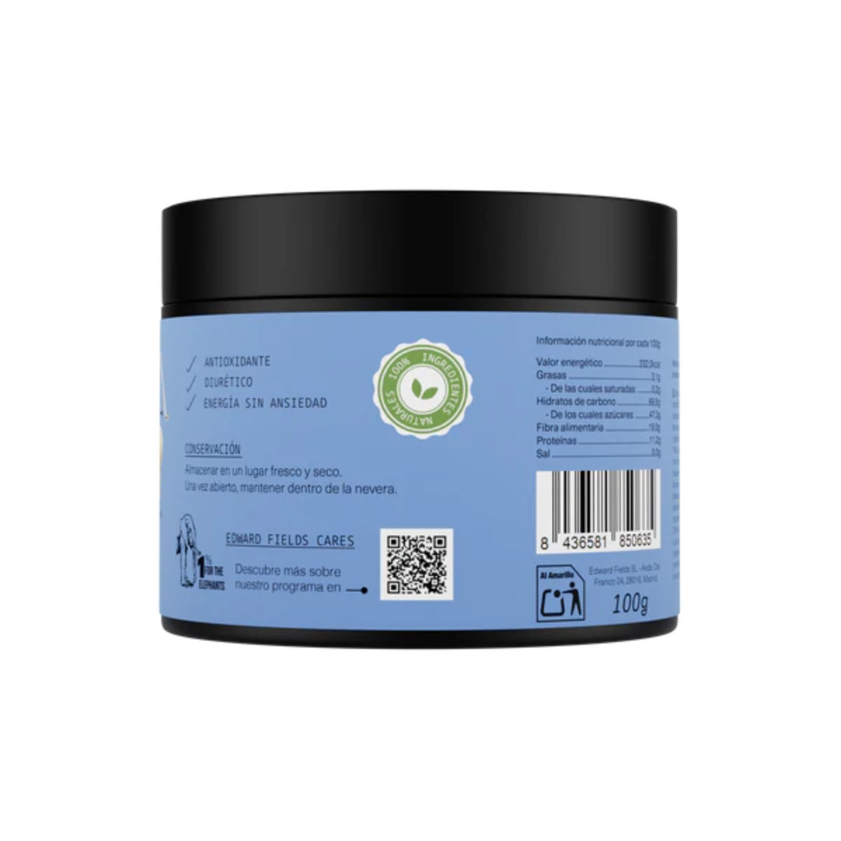 Té Matcha Premium con Arándanos, Edward Fields Tea, 100g