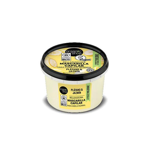 Mascarilla capilar reparadora plátano y Jazmín Organic Shop 250 ml