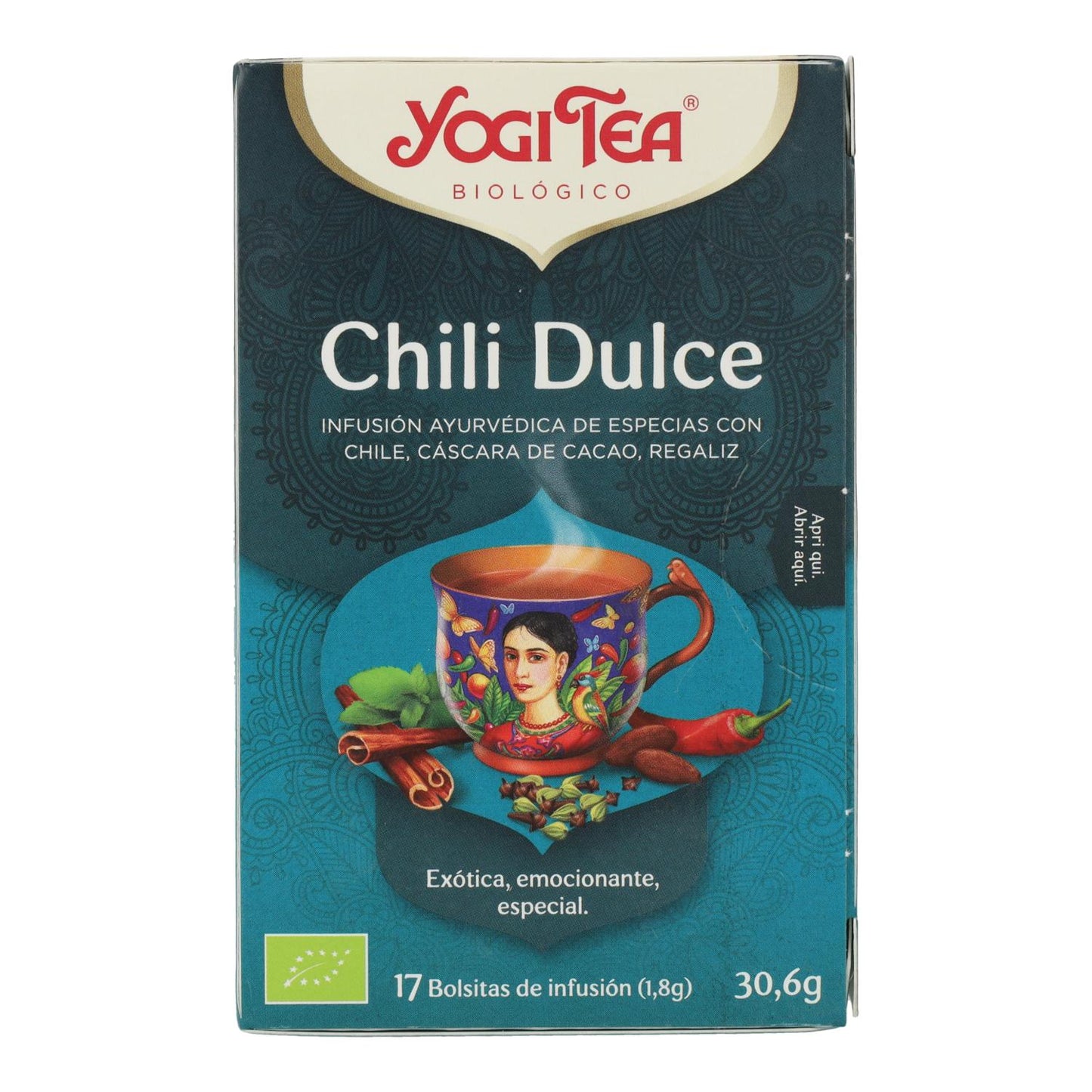 Yogi Tea BIO Chili dulce, 17 bolsitas