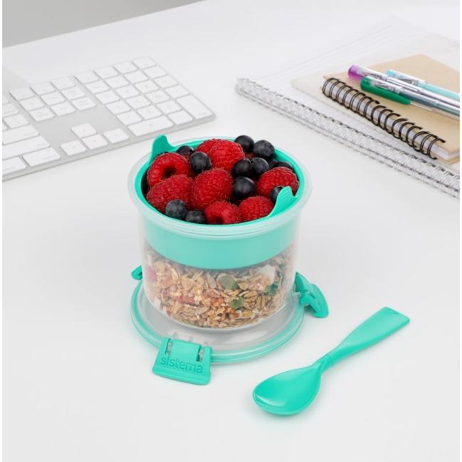 Recipiente Hermético snacks redondo Sistema Breakfast To Go 530 ml