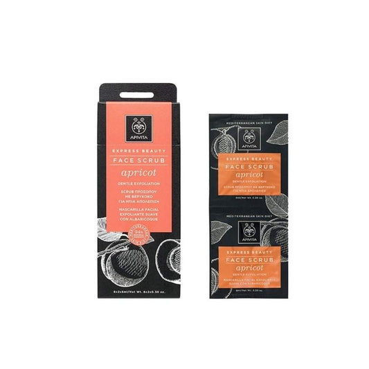 Gel de exfoliación albaricoque Express Beauty Apivita 2 x 8 ml