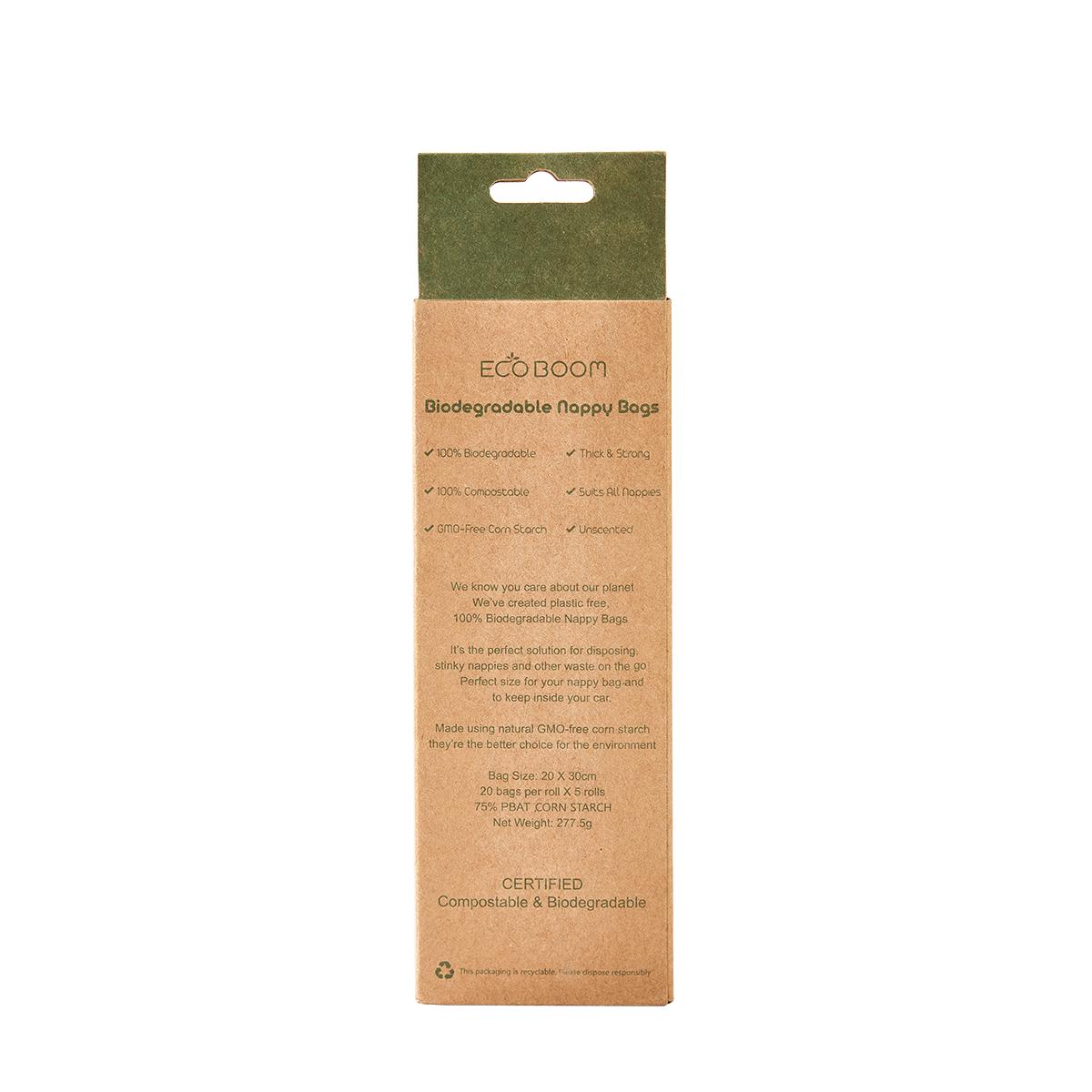Bolsas biodegradables 100% compostables Ecoboom 5x20 bolsas