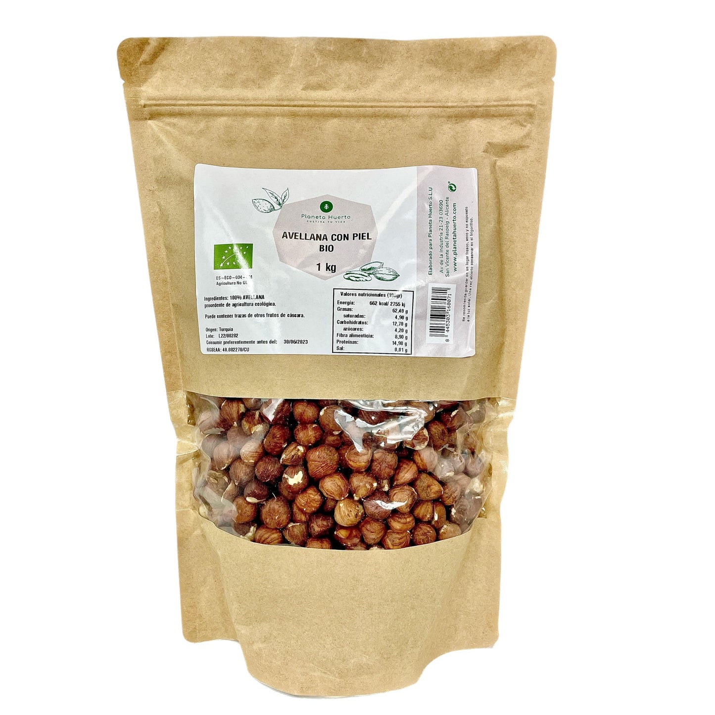 Avellana con piel ECO Planeta Huerto 1 kg